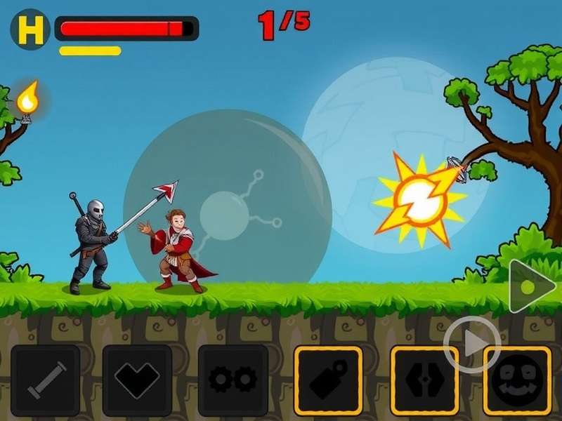 Intense combat in Saffron Slayer Saffron Slayer Gameplay Screenshot